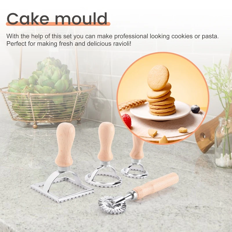 Резак для лапши Ravioli набор из 4 пасторамов форма Empanadas Tortellini резак печенья теста