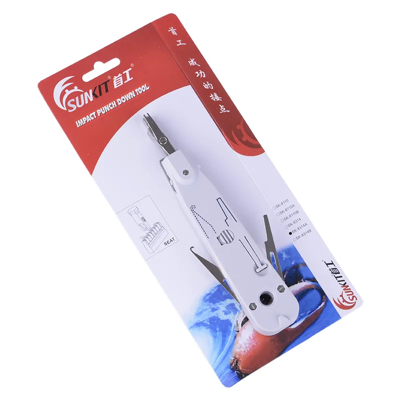 High Quality SUNKIT SK-8314A Impact Punch Down Tool RJ11 Telephone Module Wire Cutter