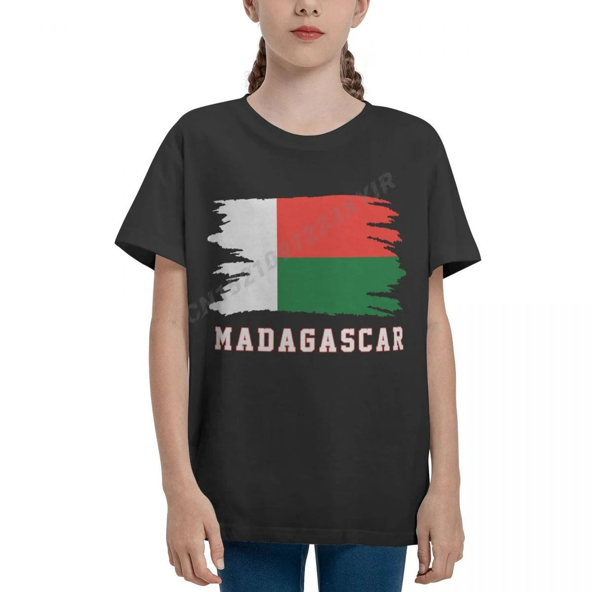 

Молодежный мальчик/девочка мадагаскарский флаг крутая мадагаскарская женская футболка детская футболка 100% хлопок футболка с круглым выре...