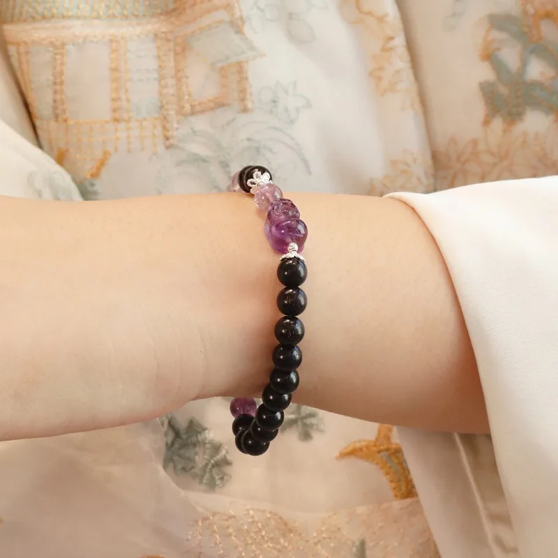 Minar винтажные прозрачные фиолетовые черные контрастные кристаллы из