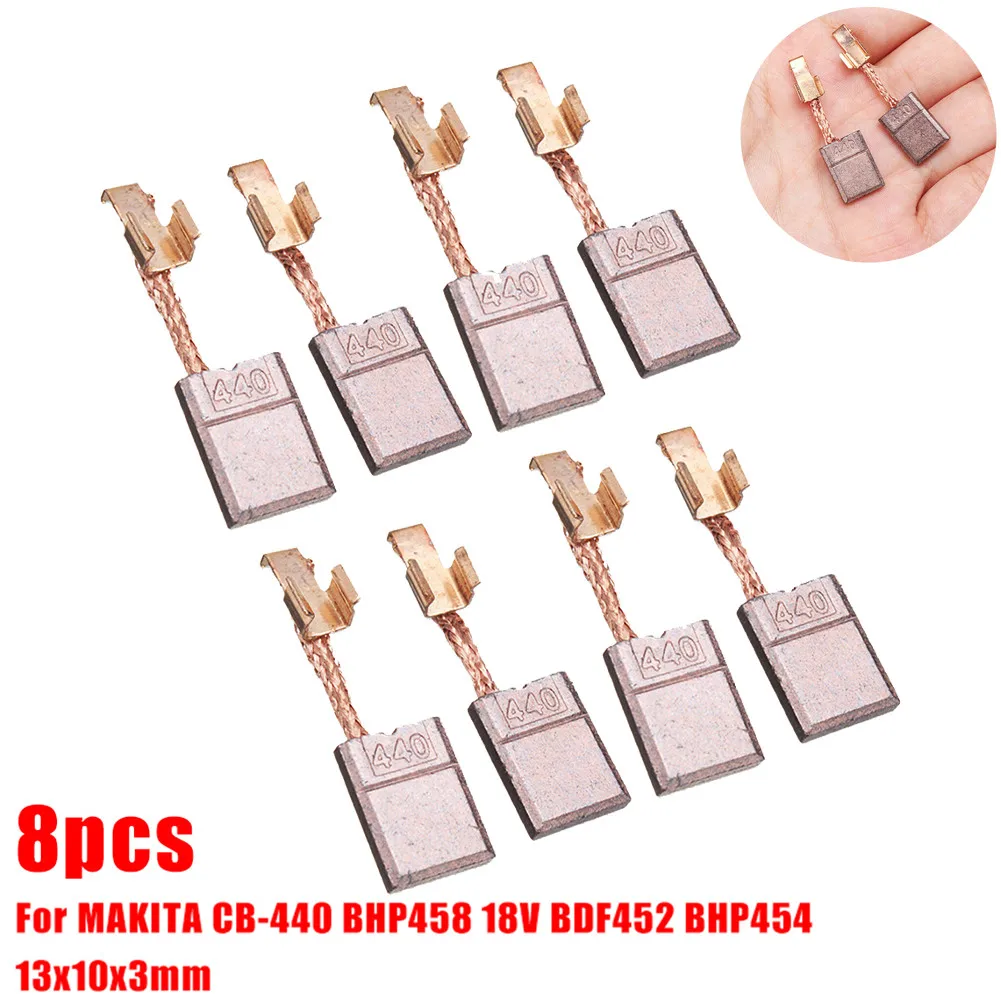 

8pcs Carbon Brushes Fiber Brush For Mkt BHP458 DDF458 13x10x3mm Electronic Drill Electric Hammer Angle Grinder Chainsaw Replace