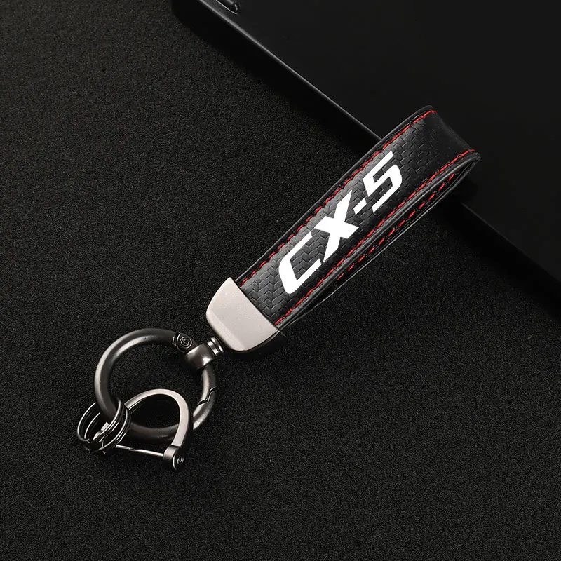 

Высококачественный автомобильный брелок из углеродного волокна Кожаный Автомобильный Брелок держатель для Mazda CX-5 CX5 CX 5 2013 2014 автомобильные аксессуары