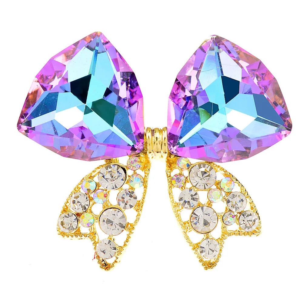 

CINDY XIANG New Arrival Crystal Bow Brooches For Women 3 Colors Available Fashion Jewelry High Quality