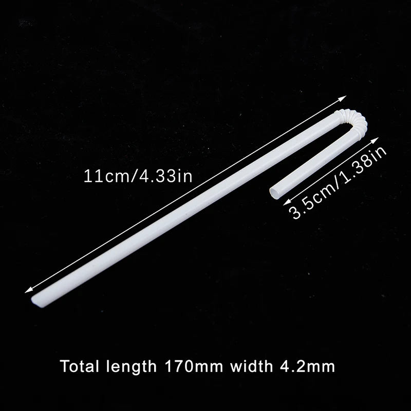 500 шт. одноразовые пластиковые изогнутые соломинки индивидуально упакованные