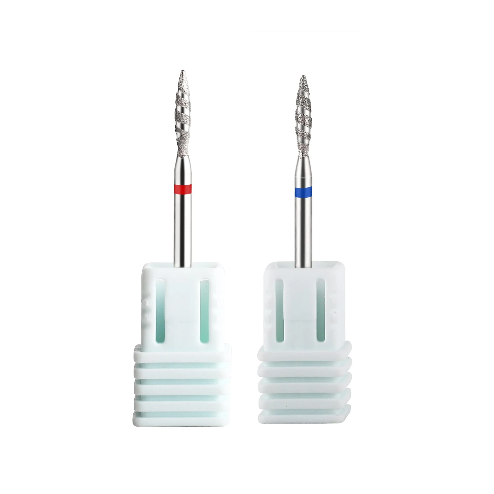 

2PCS Flame Cuticle Drill Bit Set for Russian Manicure,Safety Diamond Nail Drill Bit,3/32 Electric Cuticle Remover Bit