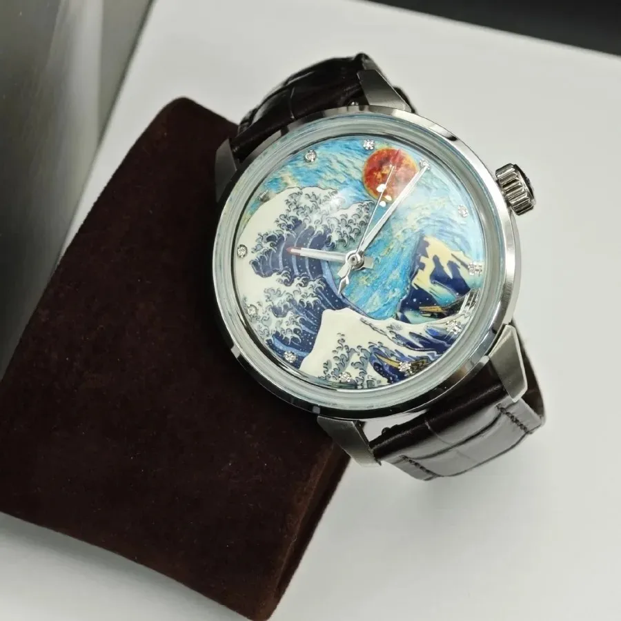 Заводские новые роскошные мужские механические часы с ночным свечением и