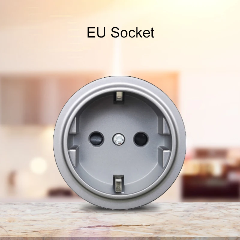 Серая рамка из закаленного стекла и кнопки бесплатно DIY Кнопка сброса занавес USB ЕС французские электрические розетки водонагреватель светильник переключатель