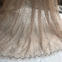 1 5m3m eyelash embroidered lace fabric trim crafts sewing lace ribbon for wedding dress decoration
