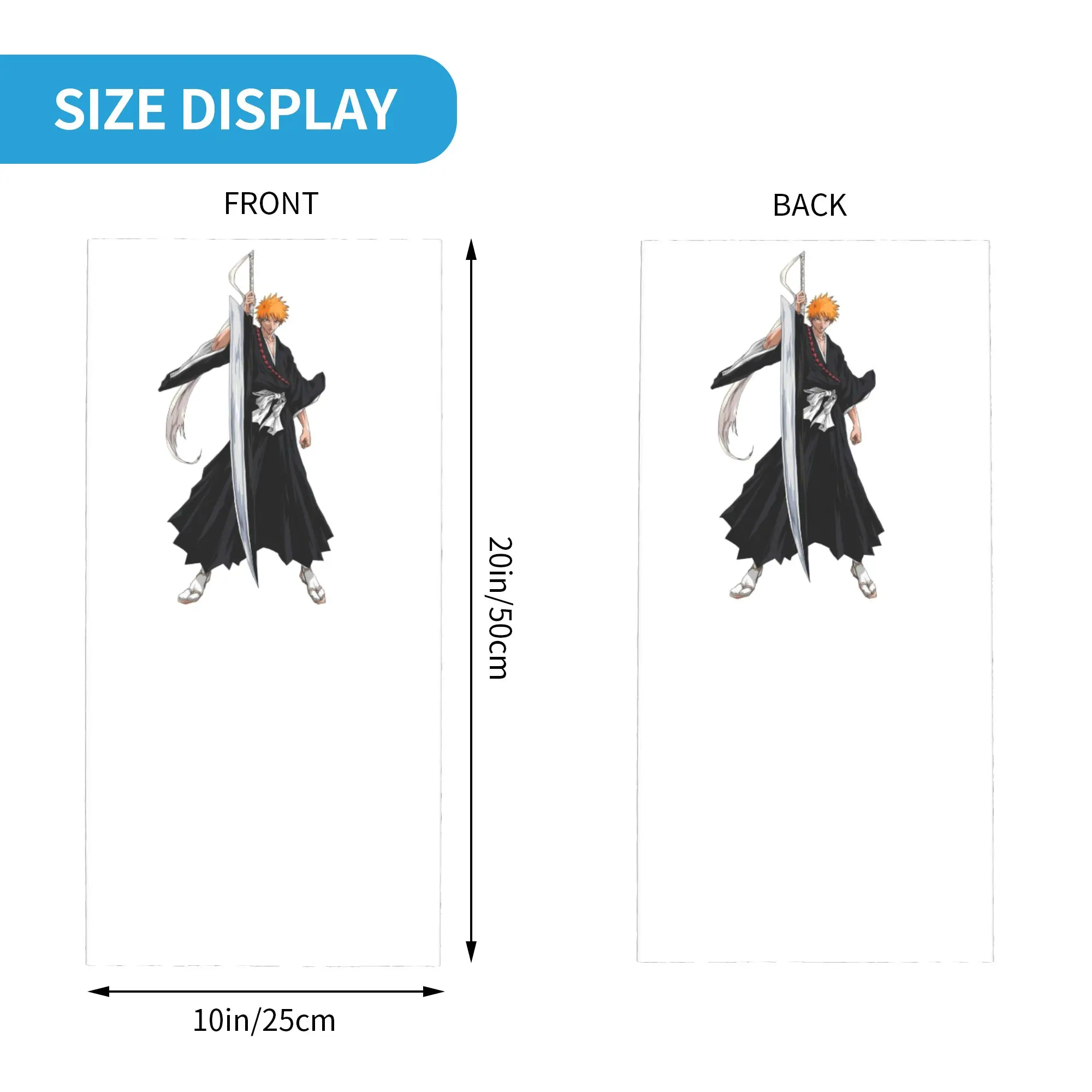 Фото Бандана Ichigo Kurosaki Anime Bleach, шарф с принтом, многофункциональная маска для лица, для бега, для мужчин и женщин, для взрослых, моющаяся №4