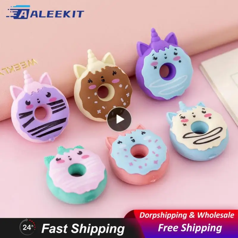 

Pencil Rubber Cute Cartoon Eraser Donut Eraser Environmentally Friendly And Durable Student Stationery Eraser Set Easy To Carry