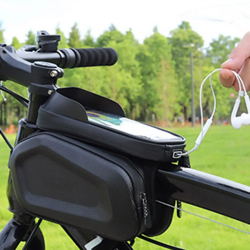 

Bicycle Bag Convenient Shock Absorbing Multi-pocket Design Anti Rust Cycling Frame Pouch for Biking