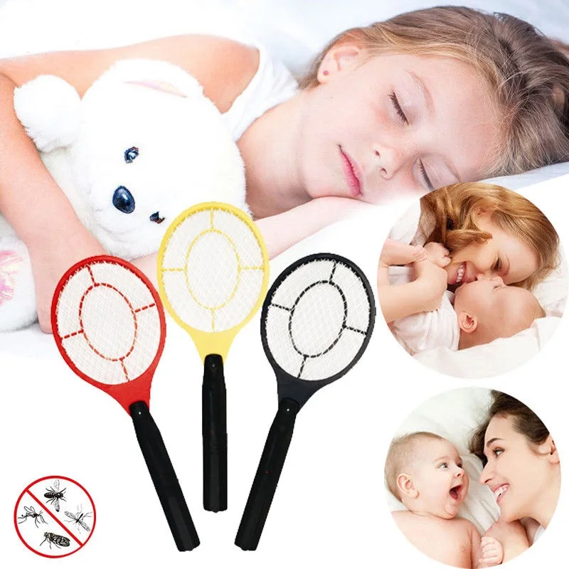 

Electric Mosquito Swatter Operated Hand Racket Insect Pest Bug Fly Mosquito Zapper Swatter Killer Home Garden Outdoor Camping