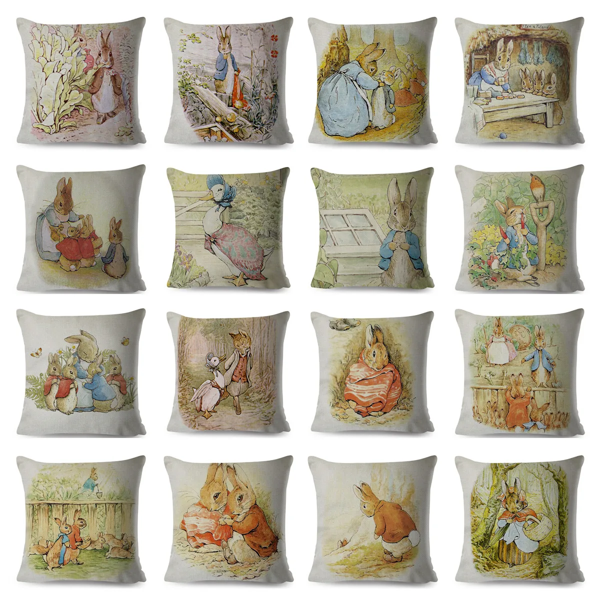 

Easter Decoration Pillowcases 45x45cm Linen Pillow Cover Easter Decorations Favors Pillows Cushion Cover Easter Bunny Pillowcase