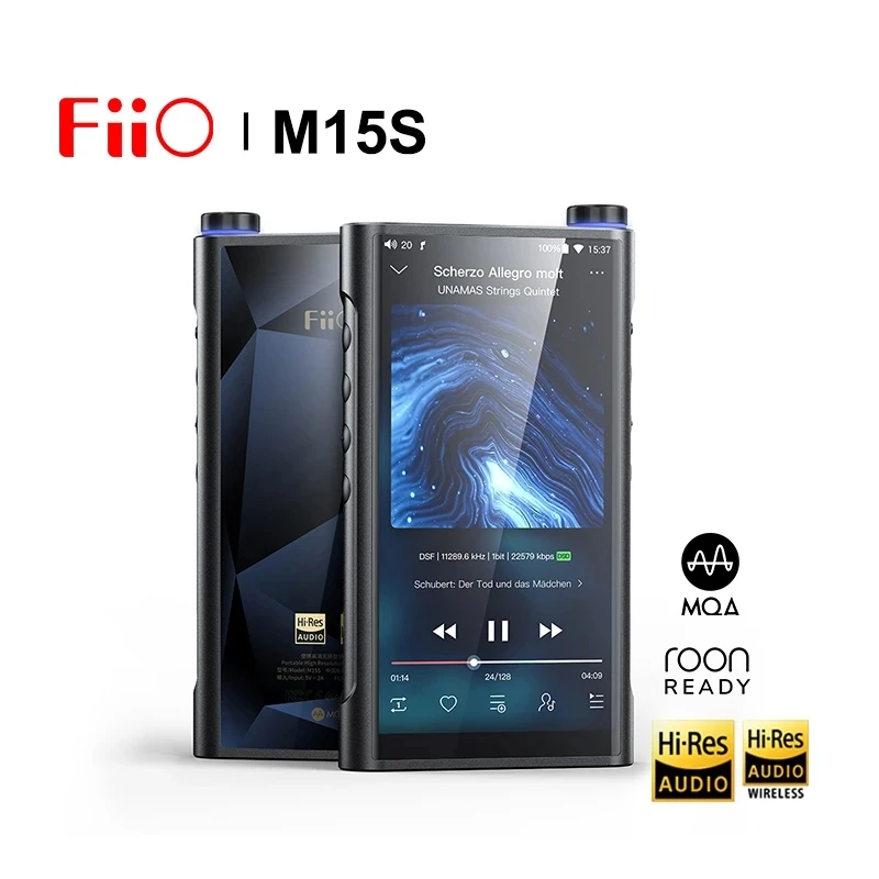 Музыкальный плеер FiiO M15S, Snapdragon 660 с ES9038PRO, Hi-Res, Android 10, 5,5 дюймов, mp3-плеер, Wi-Fi/MQA/Bluetooth 5,0 Музыкальный плеер FiiO M15S, Snapdragon 660 с ES9038PRO, Hi-Res, Android 10, 5,5 дюймов, mp3-плеер, Wi-Fi/MQA/Bluetooth 5,0