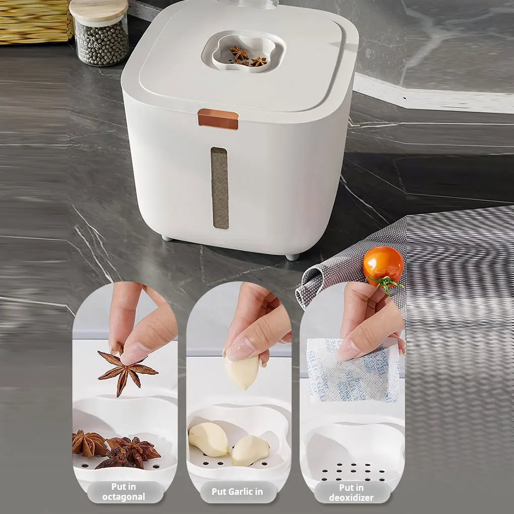 Ведро для риса 10 кг герметичный контейнер с защитой от насекомых и влаги хранения