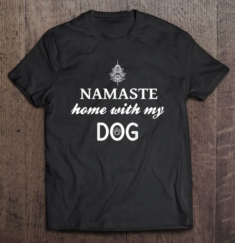 

Мужская футболка с надписью «Home With My Dog»