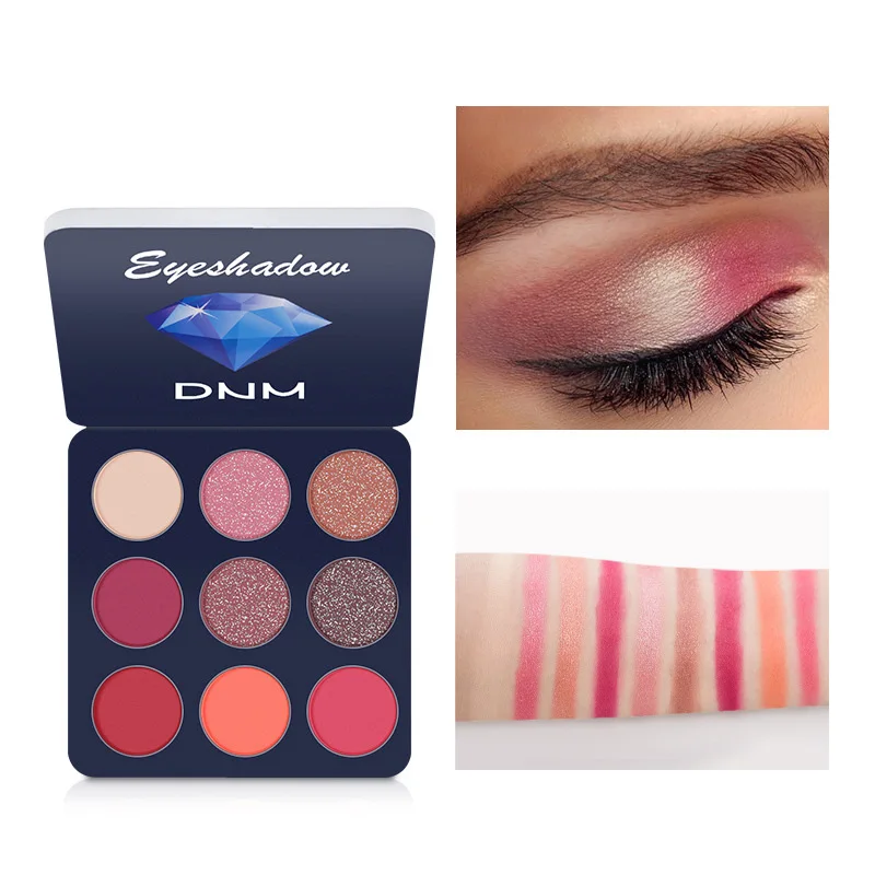 

HEALLOR 9 Colors Ladies Cosmetic Eyeshadow Palette Waterproof Glitter Eyeshadow Palette Long Lasting Mineral Powder Make Upp