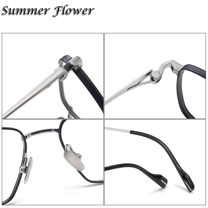 Мужская качественная оправа для очков из чистого титана линз по рецепту очки с