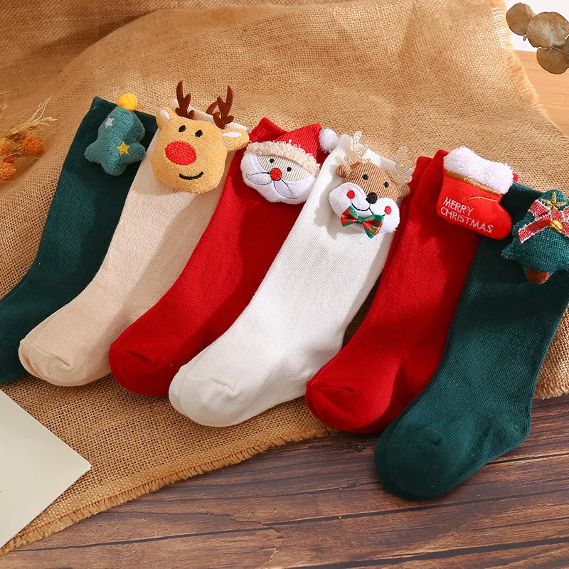

Christmas Newborn Baby Accessories Socks Toddler Girl Kids Boy Children Cotton Floor Socks New Year Stockings Infant Clothes