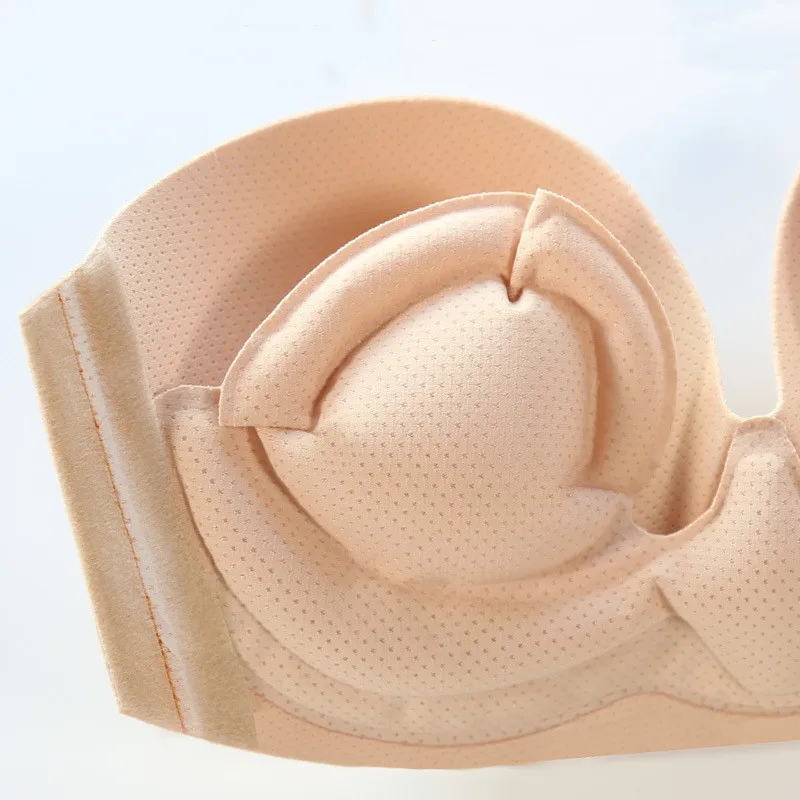 Sexy Women Inflatable Bra Invisible Bra Traceless Gathered Thickened Bra Wedding Dress Underwear Gathered Intimates Deep V Bra
