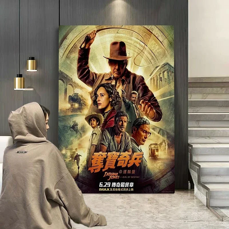Классический Постер Фильма Indy Jones С Принтом На Холсте Настенное Искусство