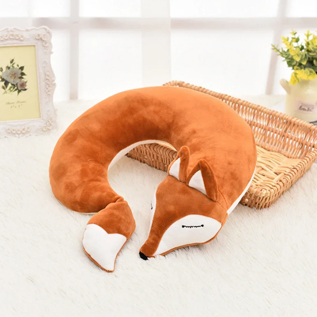 

Декоративная подушка-обнимашка лиса из хлопка