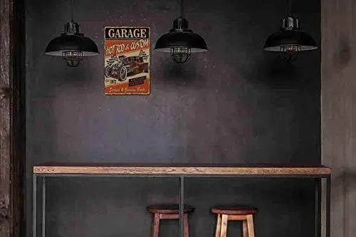 Плакат Swono Grge Tn Sgns Hot Rod Cr Custom Mechnc on Duty Vntge Metl Sgn для мужчин и женщин Wll Декор Brs Revurnts Cafe