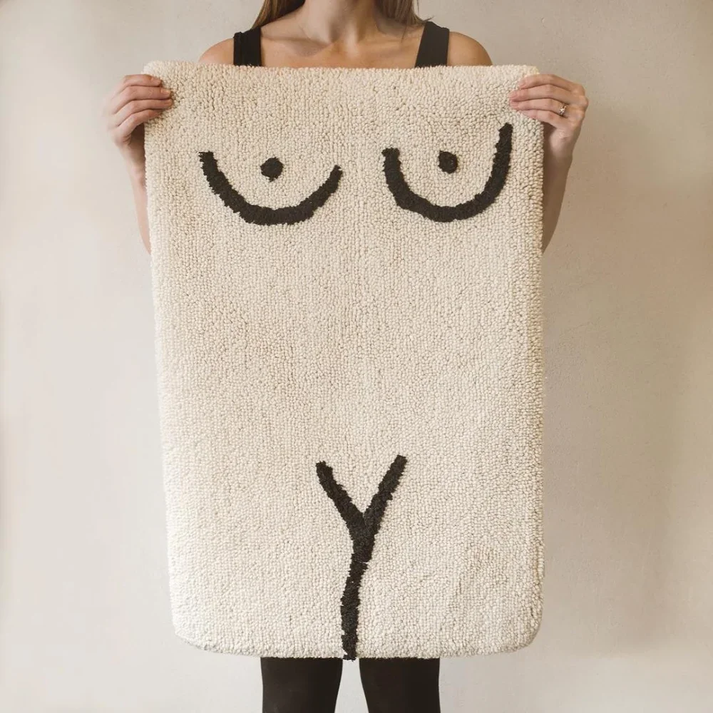 

Creative Fun Small Carpet Floor Mats Living Room Bedroom Bedside Blanket Cotton Mimi Blanket Bay Window Blanket