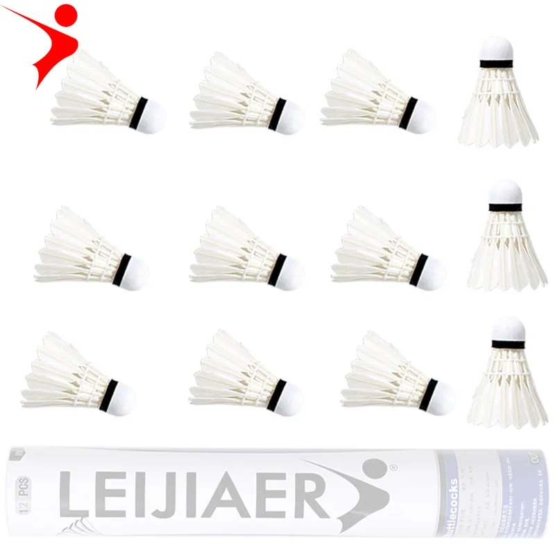 

Бадминтон LEIJIAER, стойкий бадминтонный мяч из волокна, 12 шт., для тренировок, развлечений дома