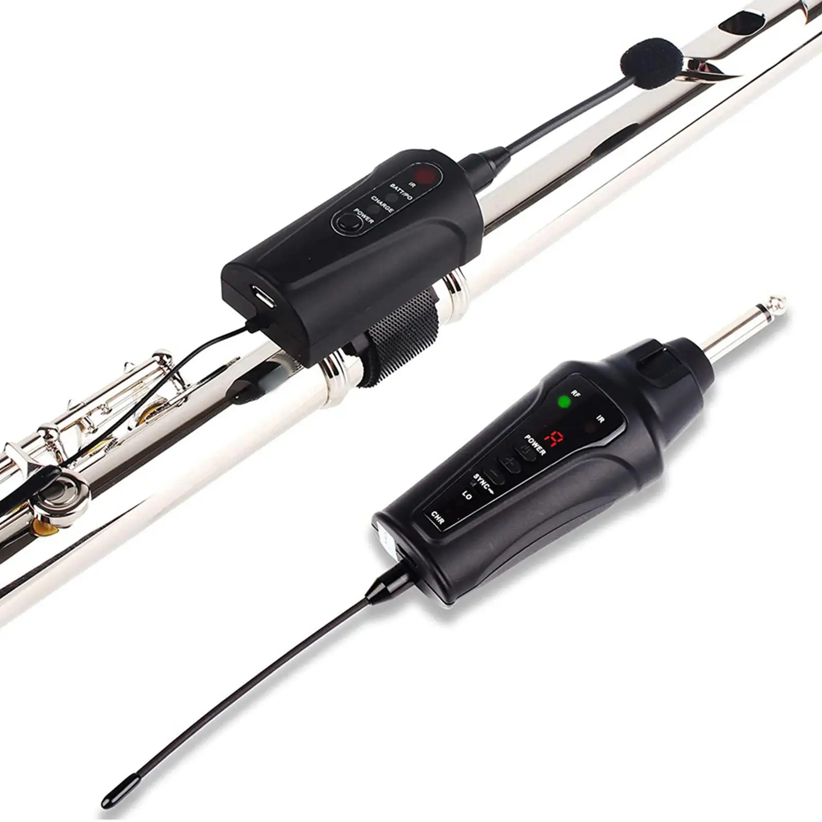 

Micro Gooseneck Flute Microphone US Adapter Instrument Microphones Systems for Equipment mixers