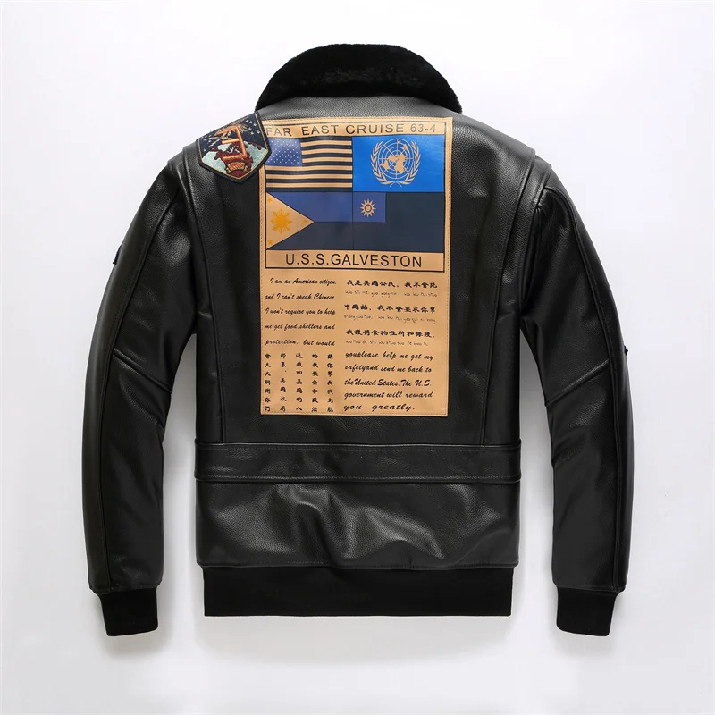 Темно-коричневый топ пистолет зимняя мужская куртка Пилот Военный стиль