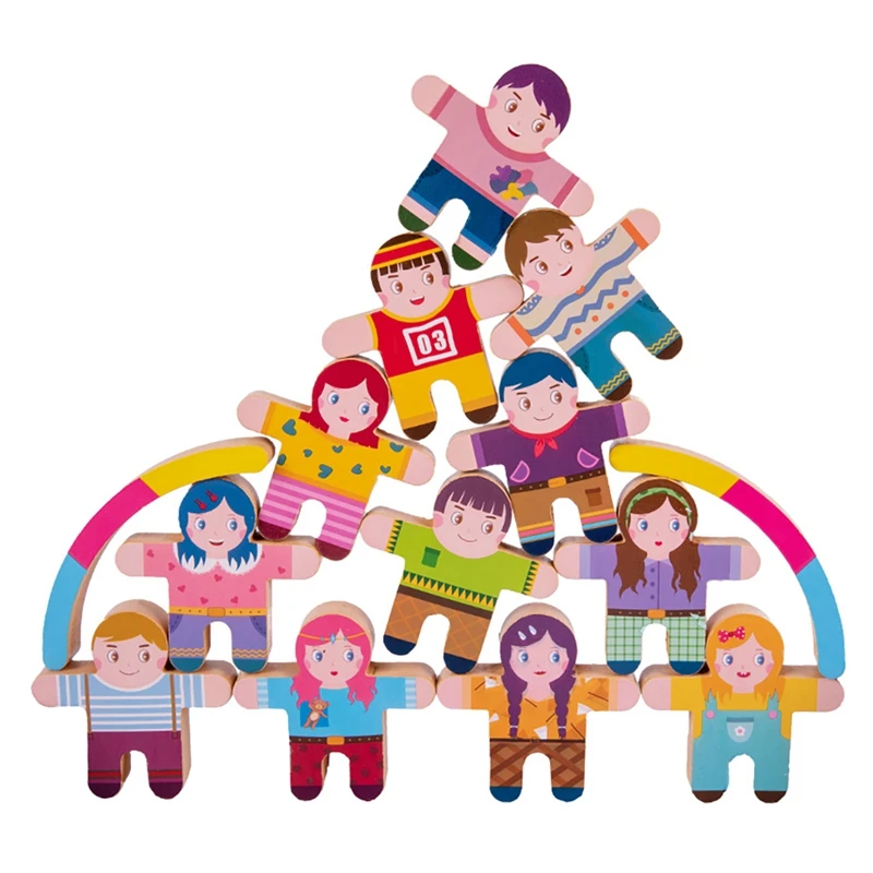 

Hot Sale Wooden Stacking Toys Game Building Toy Stacking Balancing Block Puzzle Best Gifts For Children's Holiday Toddler Toys