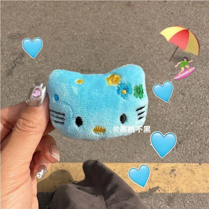 

Милый мультяшный кавайный Sanrioed Hellokitty новый узор для девушек дневной медведь в том же стиле синяя кожаная шпилька аксессуары