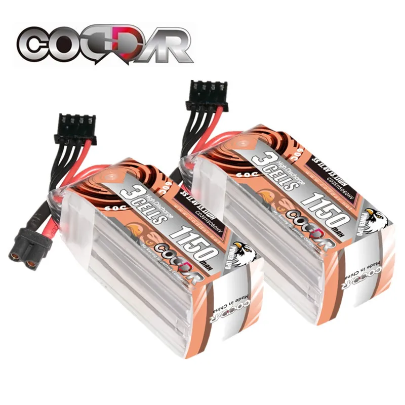 

CODDAR Lipo Battery HV 11.4V 1150mah 60C 3S Lipo with XT60 XT30 XT90 Plug for RC Car Truck Airplane FPV Drones Trucks Tanks Boat