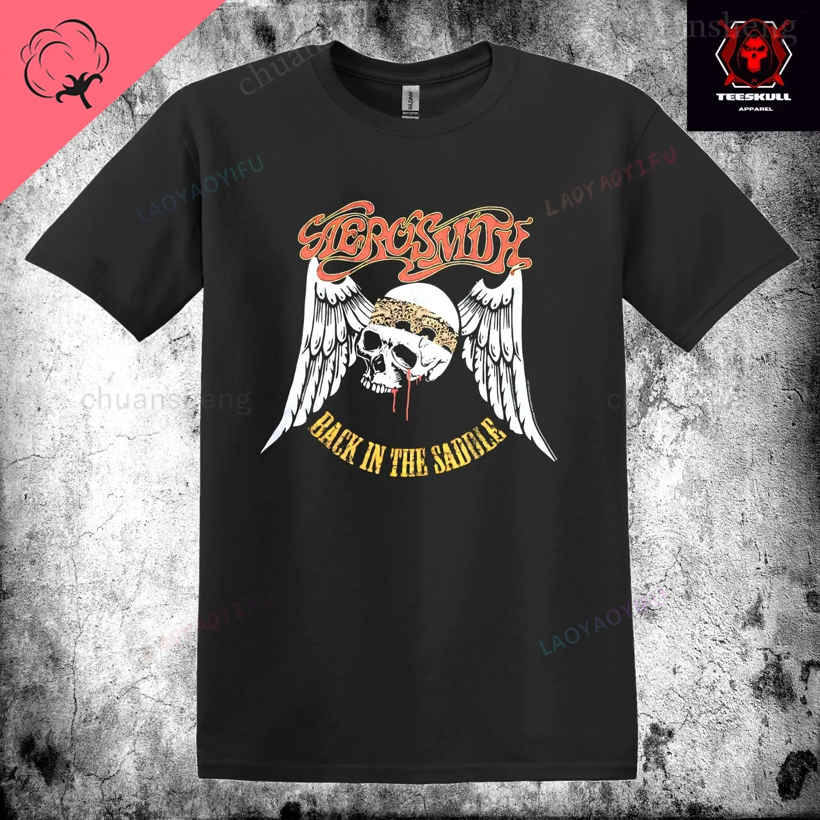Фото Футболка Aerosmith для постоянных каникул, летняя футболка для творчества, одежда унисекс, одежда больших размеров, хит продаж 2024, топы из чистого хлопка №5