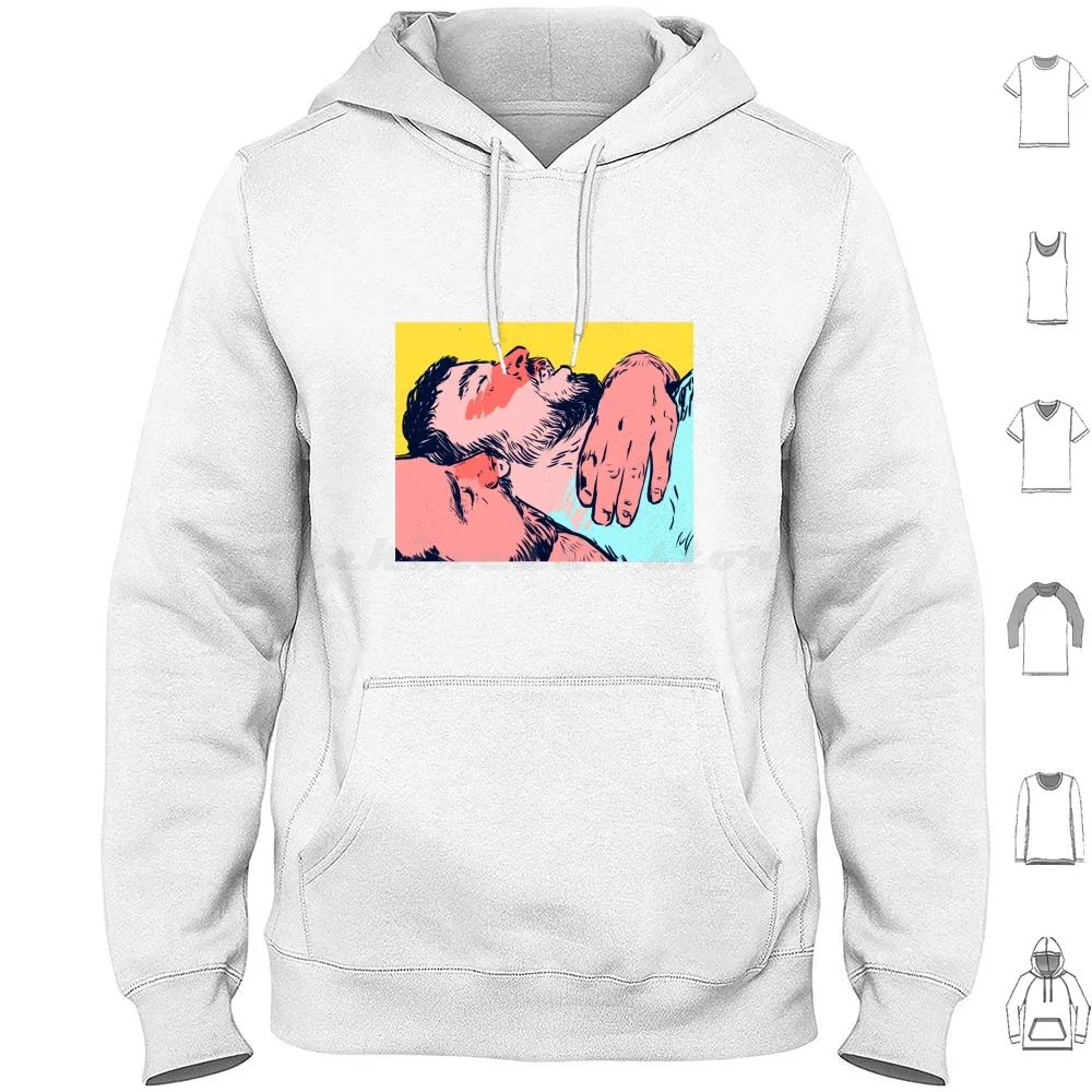 

Толстовка Hold Me мужская с длинным рукавом, плотная художественная одежда для портретов влюбленных мужчин и мужчин, бороды