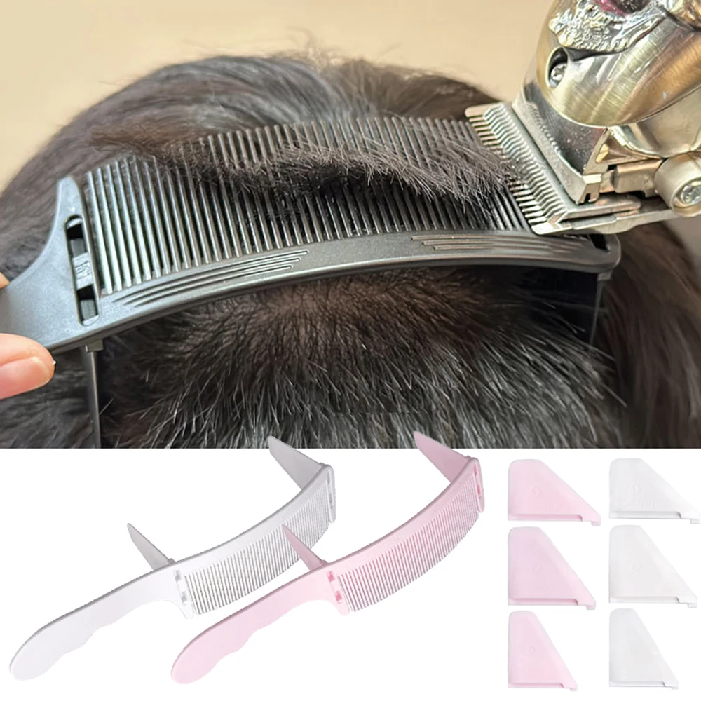 

Curved Positioning Hair Professional Clipper Cutting Comb Barber Flat Top Comb Anti-static Salon Styling Comb Hairdressing Brush