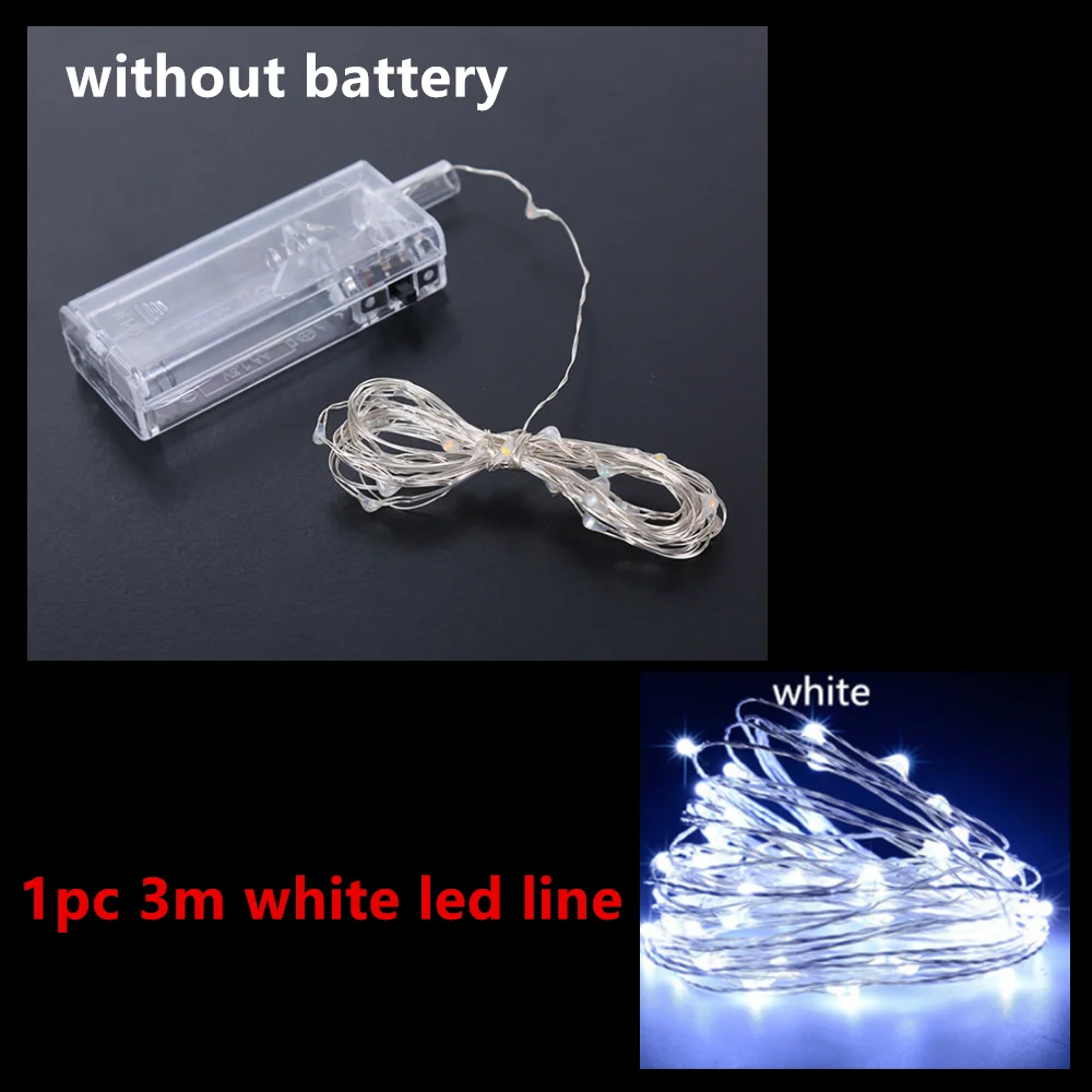 

Теплая белая светодиодная гирлянда из серебряной проволоки 3 м