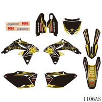 full graphics decals stickers motorcycle background custom number name for suzuki rmz450 rmz 450 2008 2017