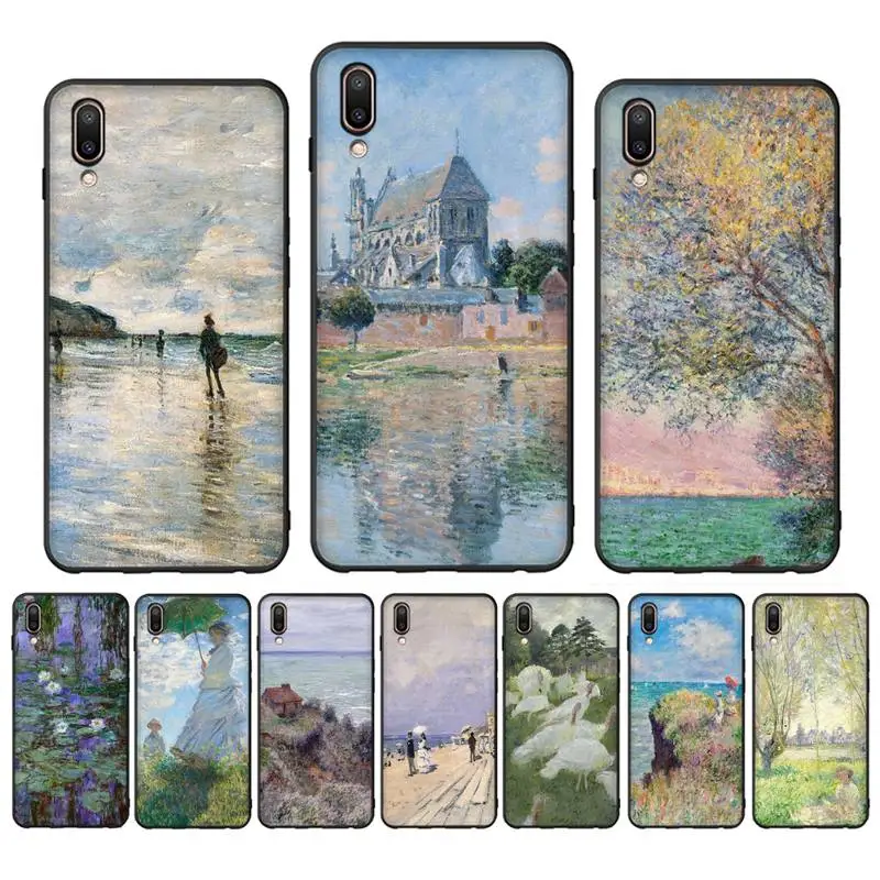 

Claude Monet Impressionism Painter Pattern Phone Case for Vivo Y91C Y11 17 19 17 67 81 Oppo A9 2020 Realme c3