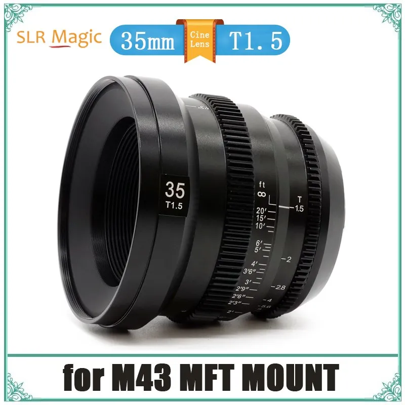 

SLR Magic MicroPrime CINE 35mm T1.5 Telephoto Cinema Cine Lens Manual Focus for M43 MFT Olympus Panasonic Lumix BMPCC 4K Camera