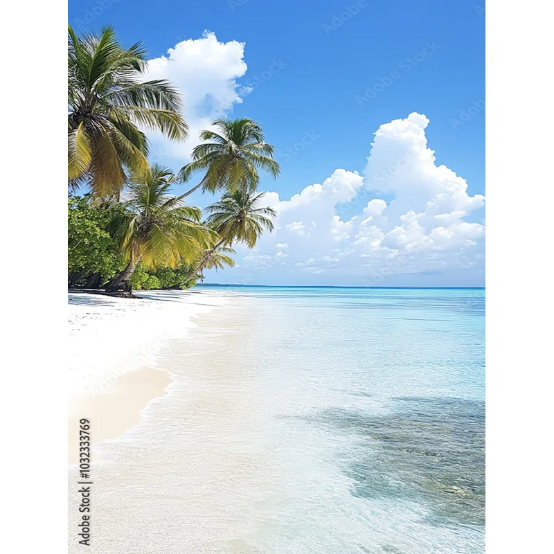 Красивый райский остров кокосовая пальма восход солнца фоны мальдивы