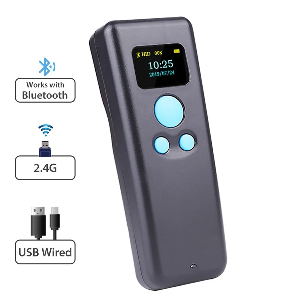 

M8L Portable Wireless Barcode Scanner And M8D Mini Bluetooth 1D/2D QR Bar Code Reader PDF417 for IOS Android IPAD