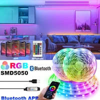 bluetooth led strips smd5050 app control color change tape for tv backlight usb strip light with 24keys bedroom decoration dc5v