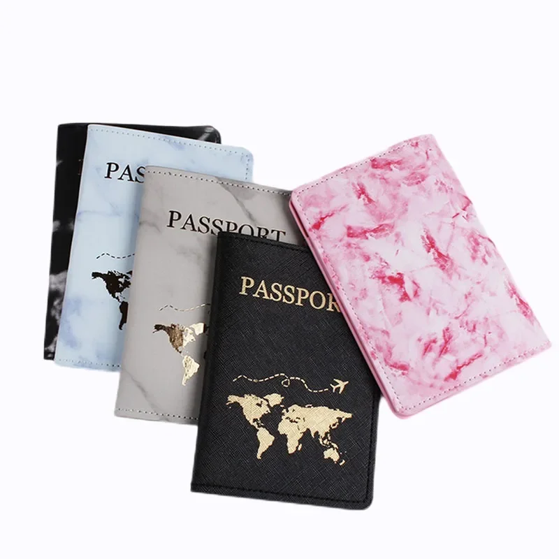 

Fashion Marble PU Leather Passport Holder Travel Accessories Men Women's Travel Passport Wallet