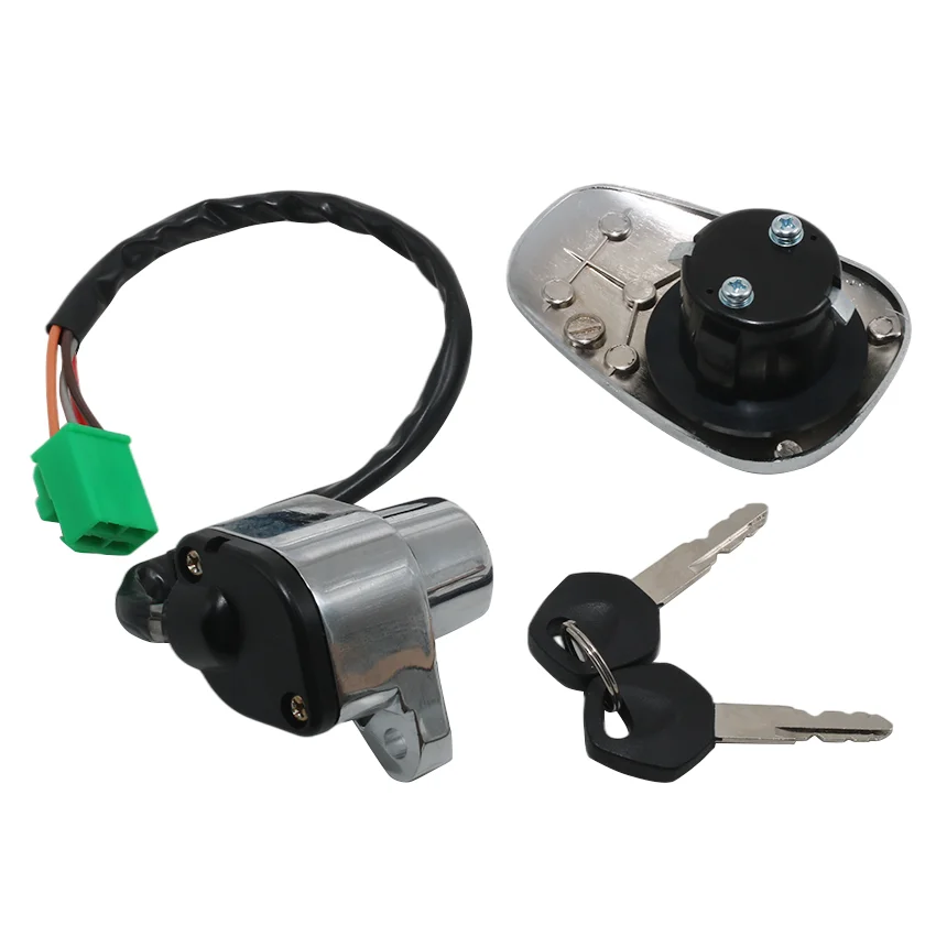 Motorcycle Ignition Key Switch Fuel Gas Cap Seat Lock Kit For Suzuki VS700 VS750 Intruder 700 750 44200-38A80-KEY    44200-38A00