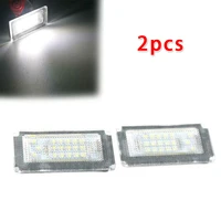 2pcs xenon white led license plate lights 18leds 6000k car lights for mini cooper s r50 r52 04 08 r53 01 06 auto accessories