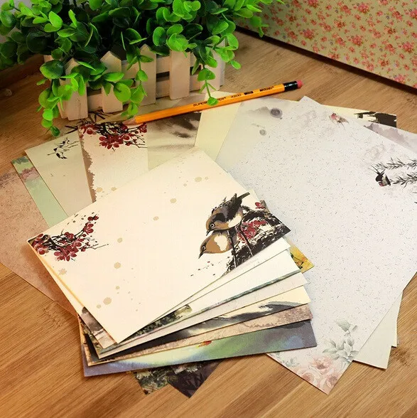 

50pcs 12.5*17.5CM Ancient Rhyme Chinese Style Envelope Series school office supply thank you cards for business
