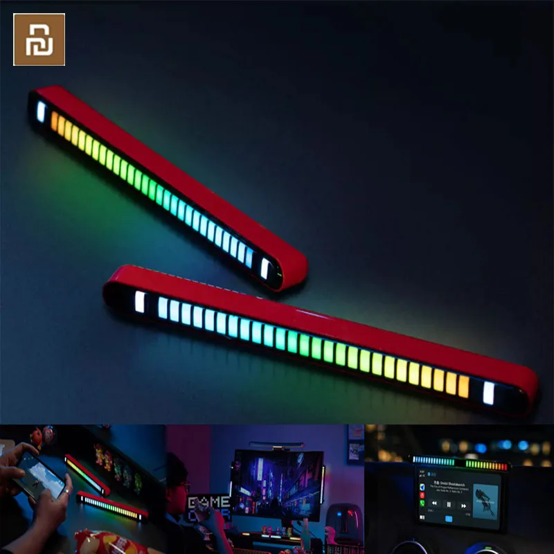 

Xiaomi VFZ RGB Smart Strip Light Music Sound Control Pickup Rhythm Ambient Atmosphere Lamp Night Light for Car Home Decoration