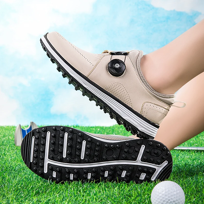 

New Spikeless Golf Shoes Women Luxury Golf Wears Outdoor Walking Footwears Ladies Big Size 36-46 Athletic Sneakers
